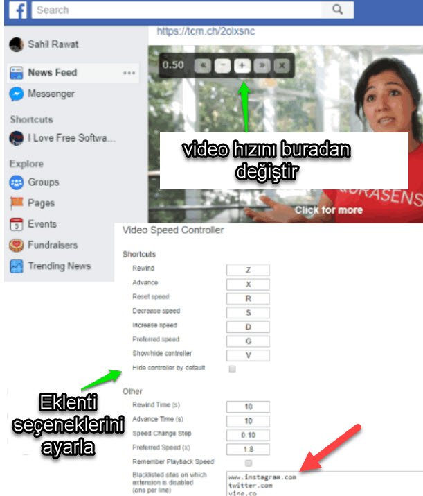 Facebook Video Hızlandırma Yavaşlatma