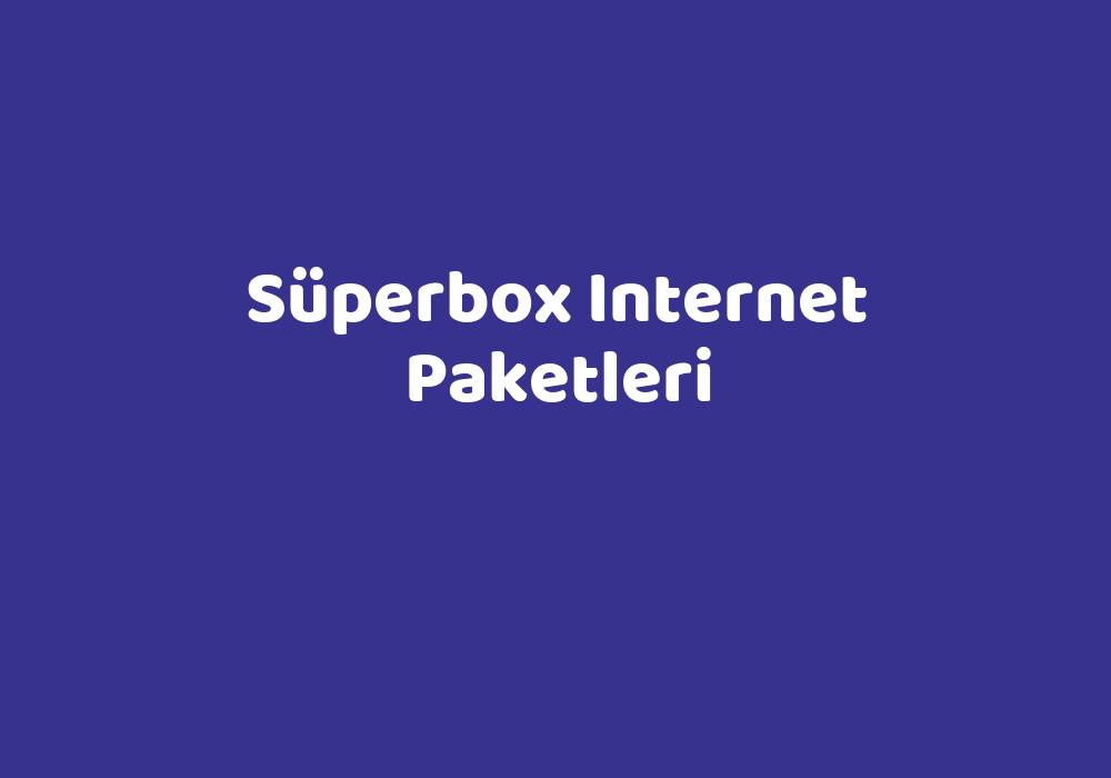 S Perbox Internet Paketleri Teknolib