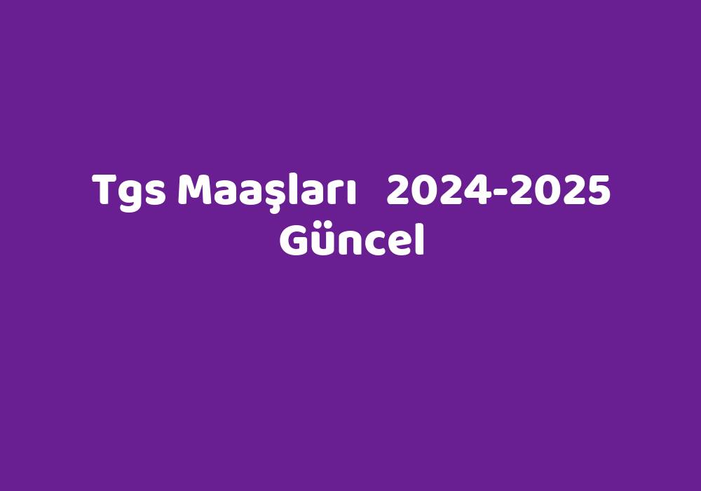 Tgs Maaşları 20242025 Güncel TeknoLib