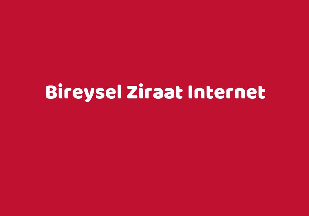 Bireysel Ziraat Internet